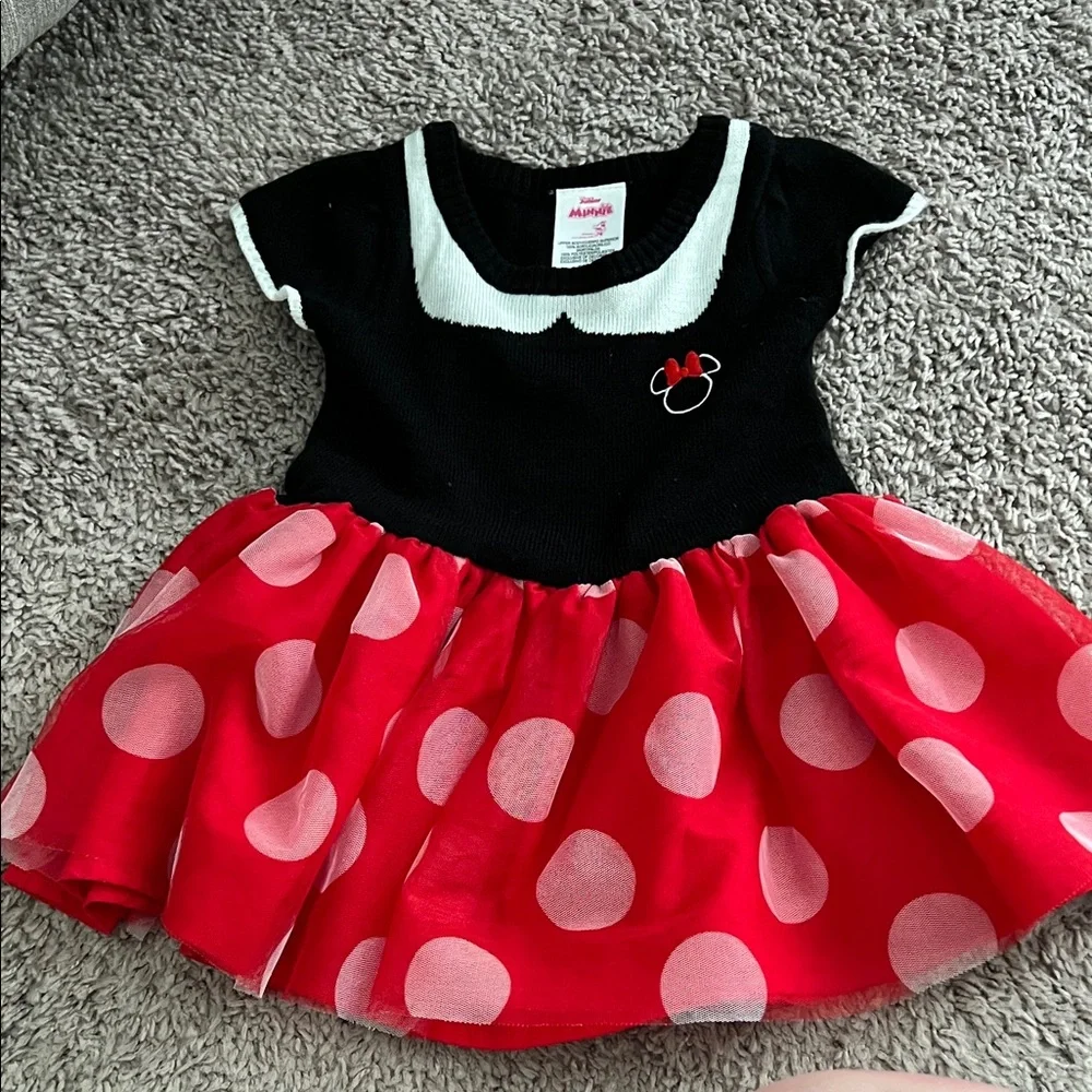 Disney Minnie Black Red Polkadot Costume Dress